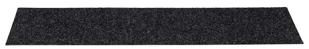 30 db fekete lépcsőszőnyeg öntapadós téglalap alakú 76x20 cm