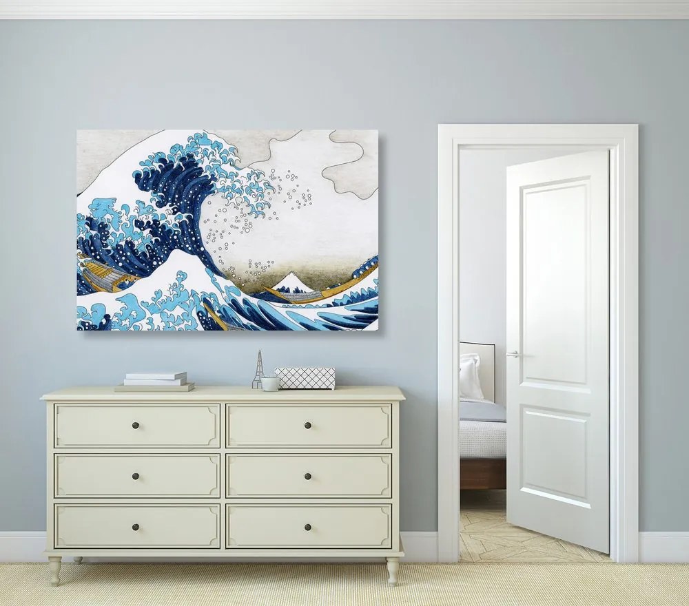 Kép reprodukció Kanagawa nagy hulláma - Kacušika Hokusai