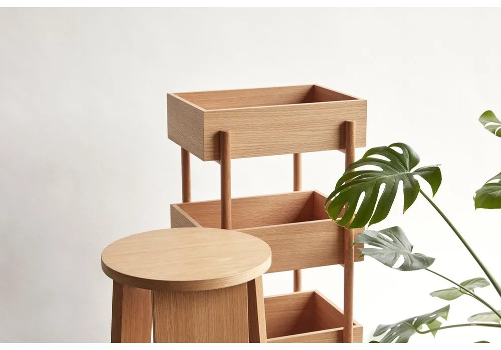 Natúr színű ülőke tölgyfa dekorral Split – Hübsch