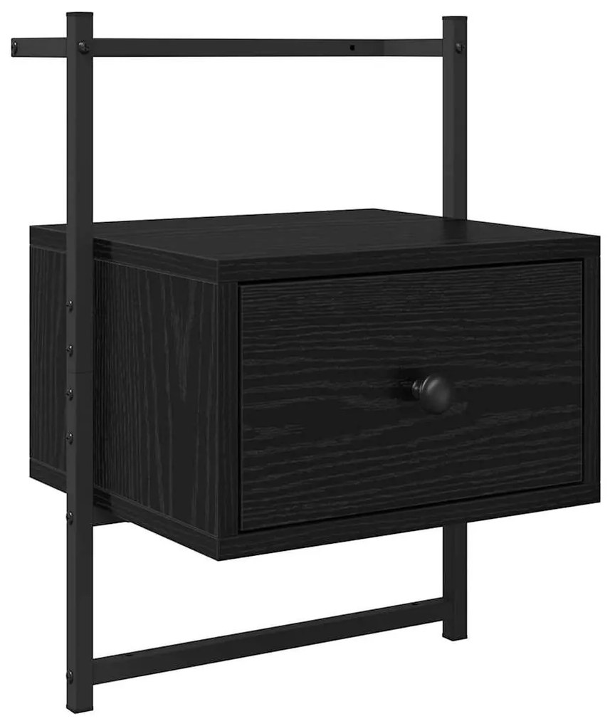 Éjjeliszekrény 2 pcs Fekete tölgy 35 x 30 x 51 cm Faanyag