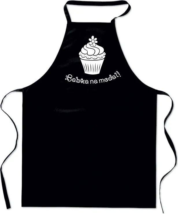 Fekete Kötény Nyomtatott Konyhai Útifű Női Ajándék