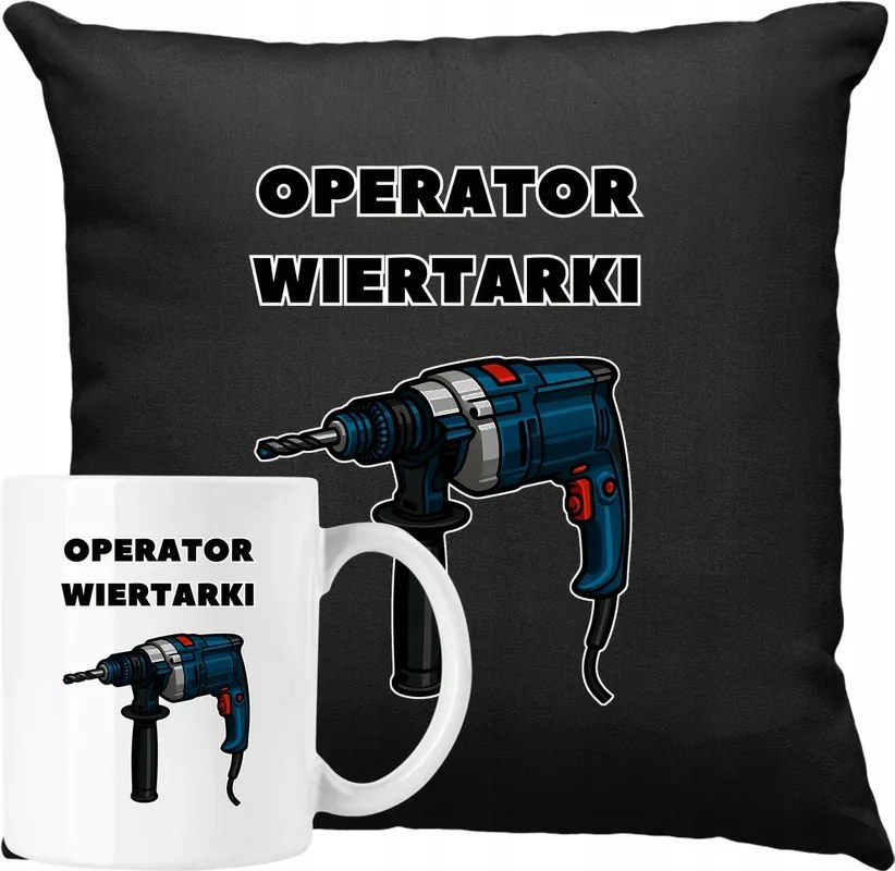 Bögre Szett Párna Operátor Fúrógép Humor Ötlet Ajándék