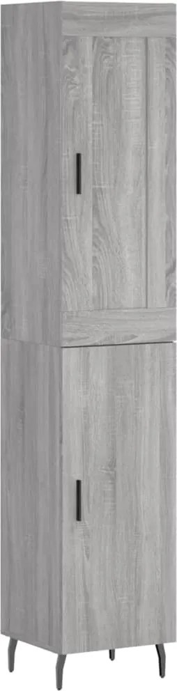 vidaXL szürke sonoma szerelt fa magasszekrény 34,5 x 34 x 180 cm