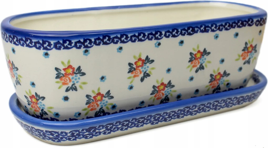 Kerámia kaspó 27,5 cm egyedi mintás Boleszláv U5