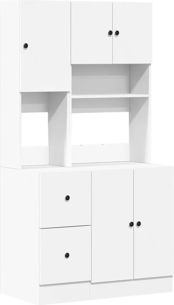 vidaXL fehér szerelt fa konyhaszekrény 95 x 50 x 180 cm