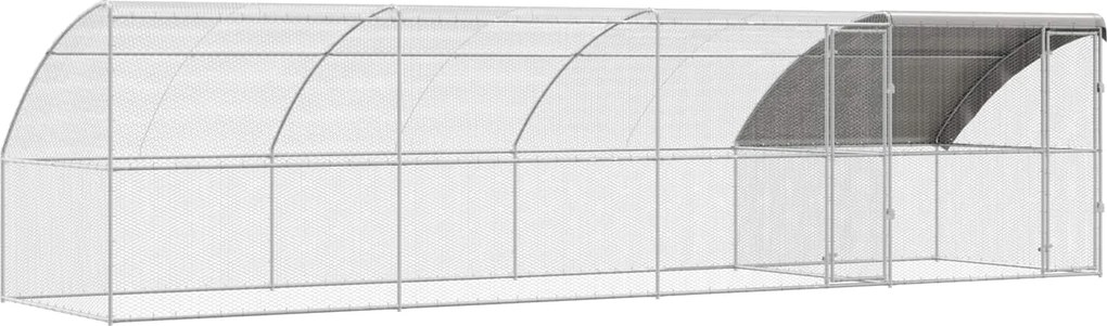 vidaXL Csirkeketrec 4 pcs Ezüst 800 x 200 x 200 cm Acél és PE