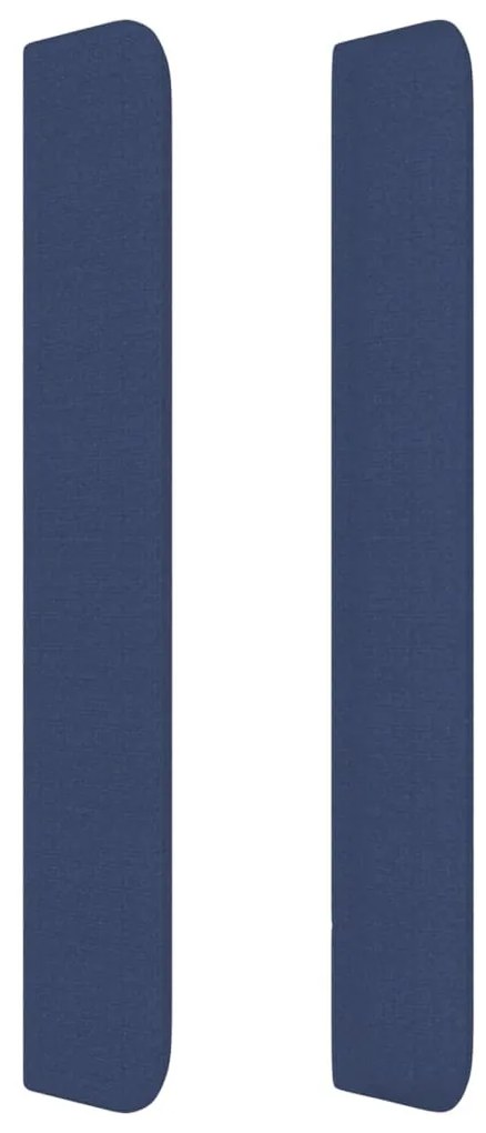 kék szövet fejtámla szárnyakkal 203x16x118/128 cm