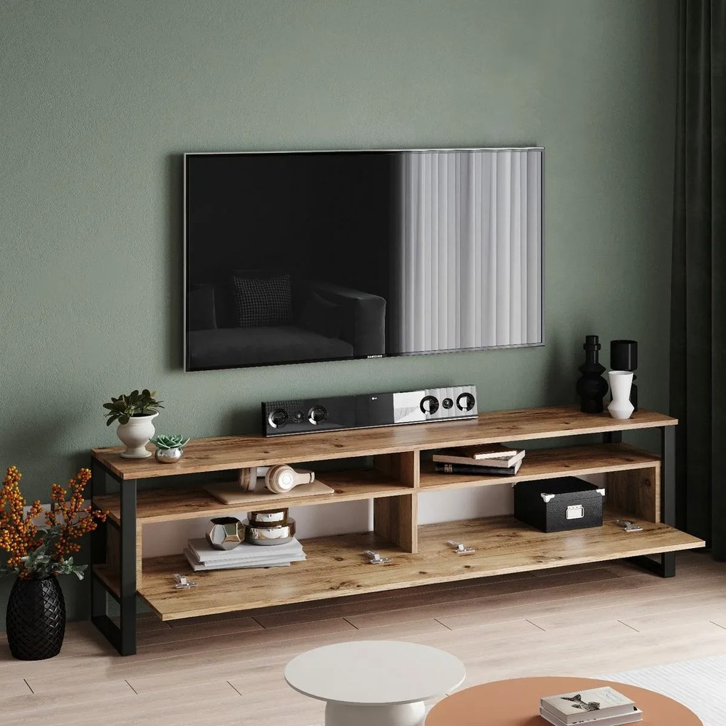 Man Atlantic Pine and Black TV-asztal