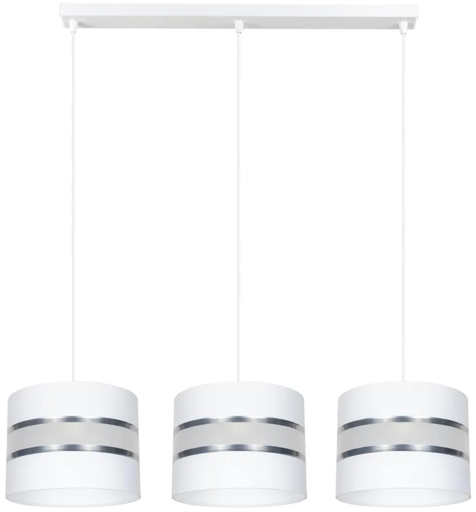 Csillár zsinóron CORAL 3xE27/60W/230V fehér