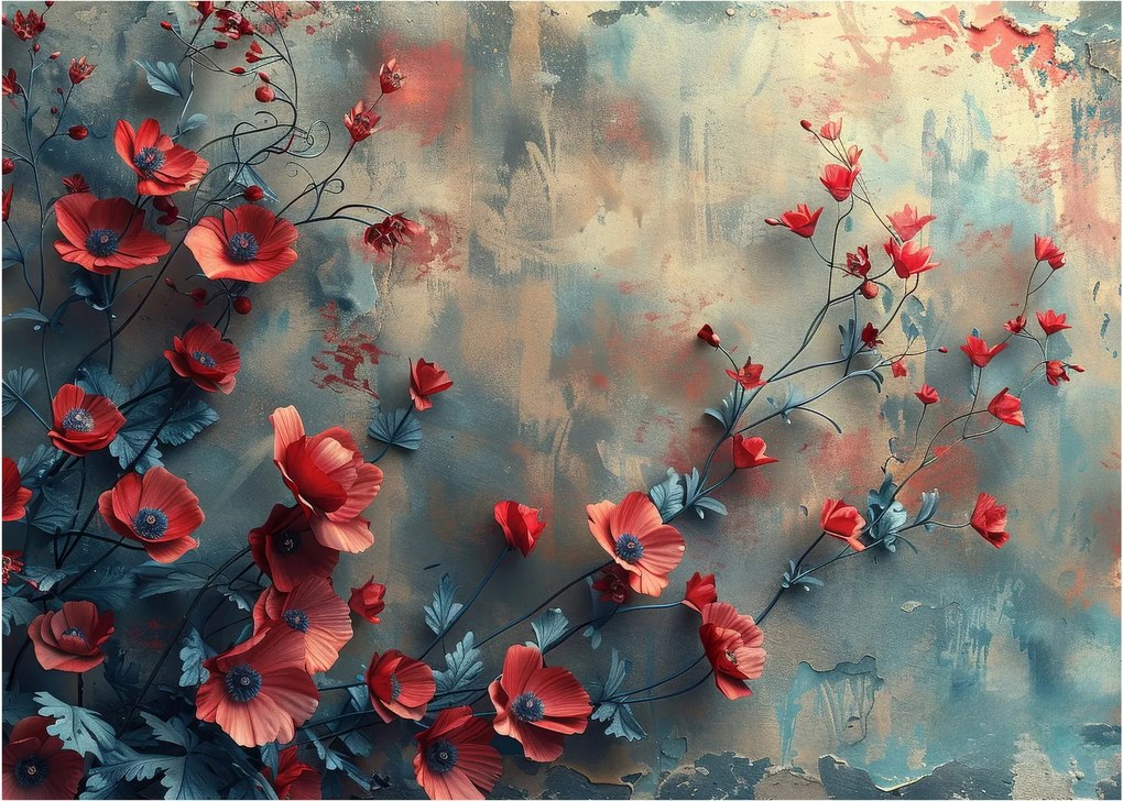 Üveg kép - Farkas mák (70x50 cm)