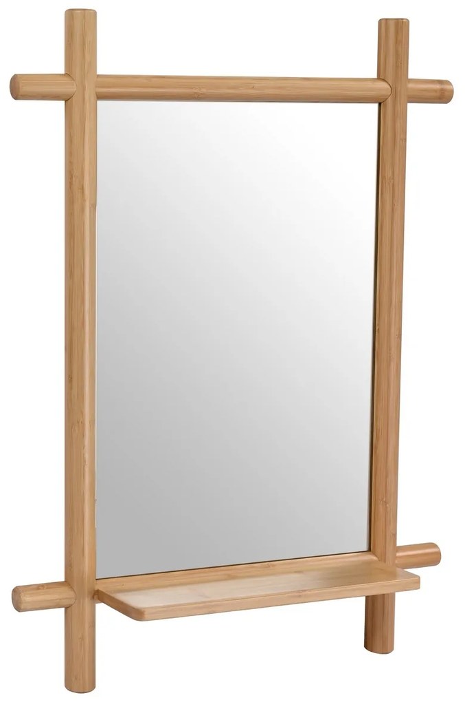 Fali tükör B027 NAT, bambusz