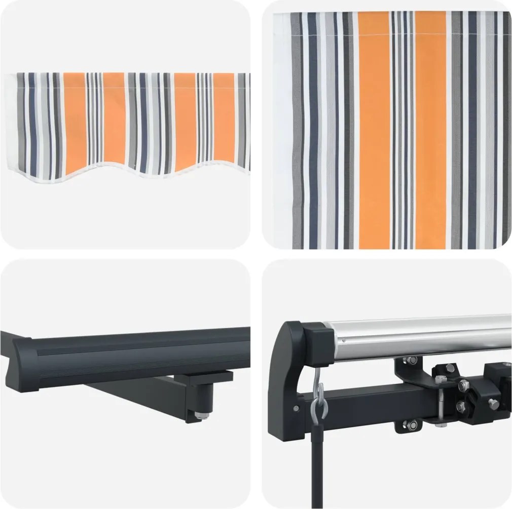 Behúzható napellenző Sokszínű 300 x 250 cm Poliészter és acél