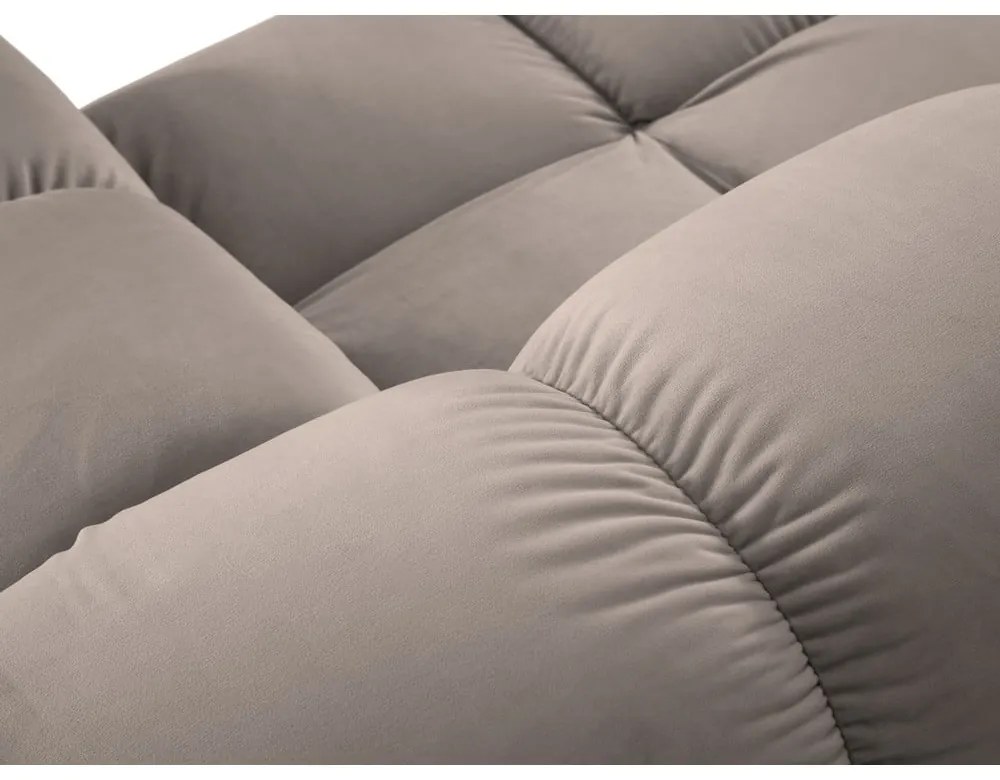 Világosbarna bársony moduláris kanapé 188 cm Bellis – Micadoni