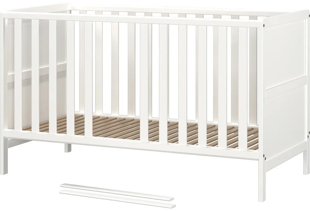 Fehér tömörfa babaágy 70x140 cm Alkmaar – Germania