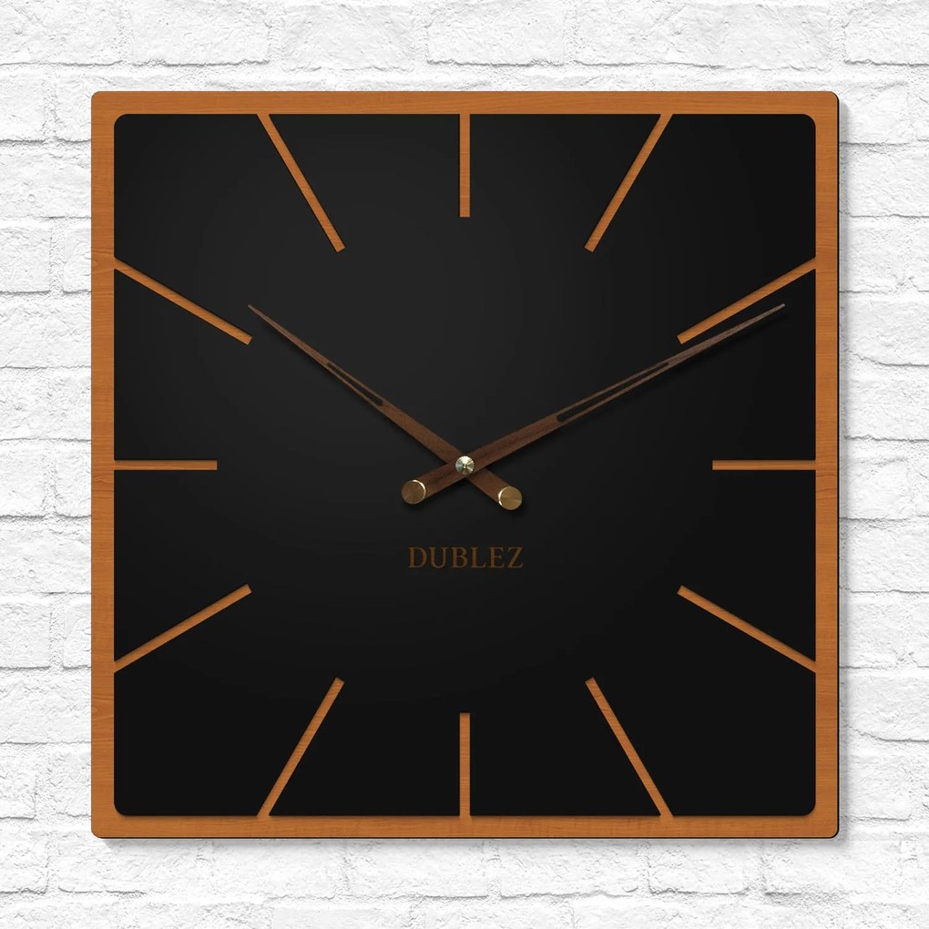 DUBLEZ | Dizájnos fa falióra - Noir