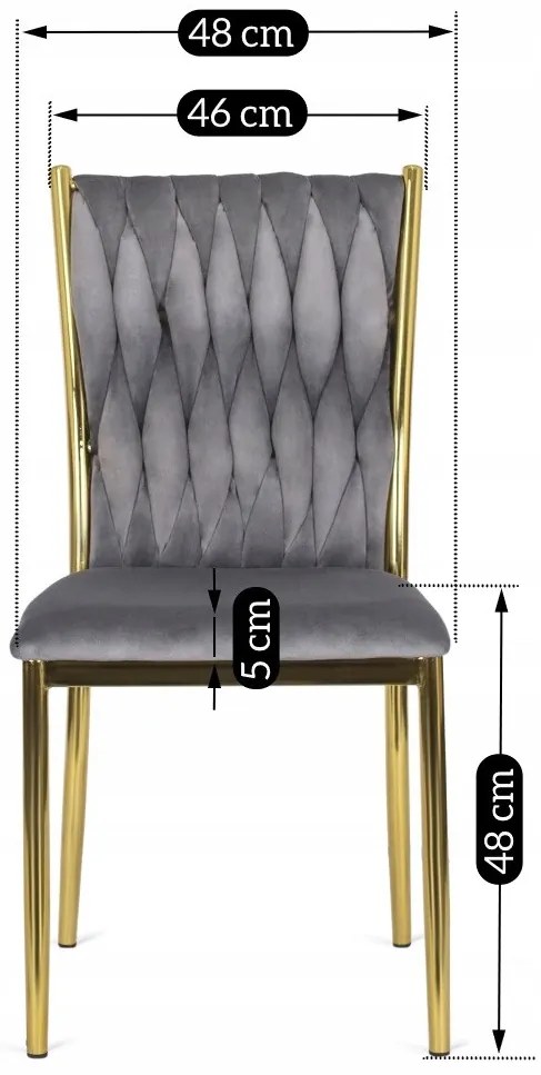 Szürke Bársony Étkezőszék. DAN