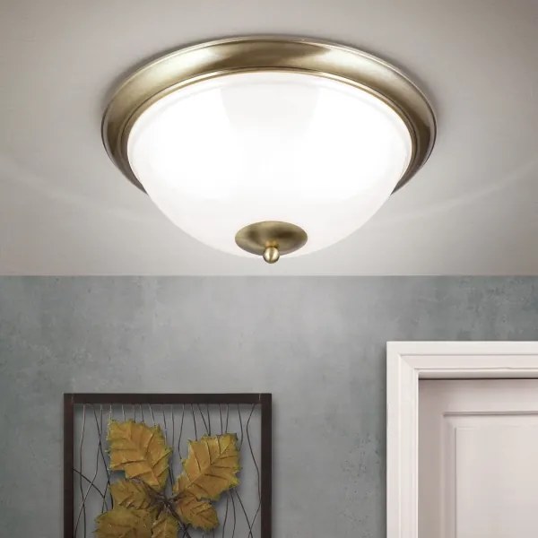 Orion DL 7-677/50 - Mennyezeti lámpa AUSTRIAN OLD LAMP 3xE27/60W/230V bronz/fehér