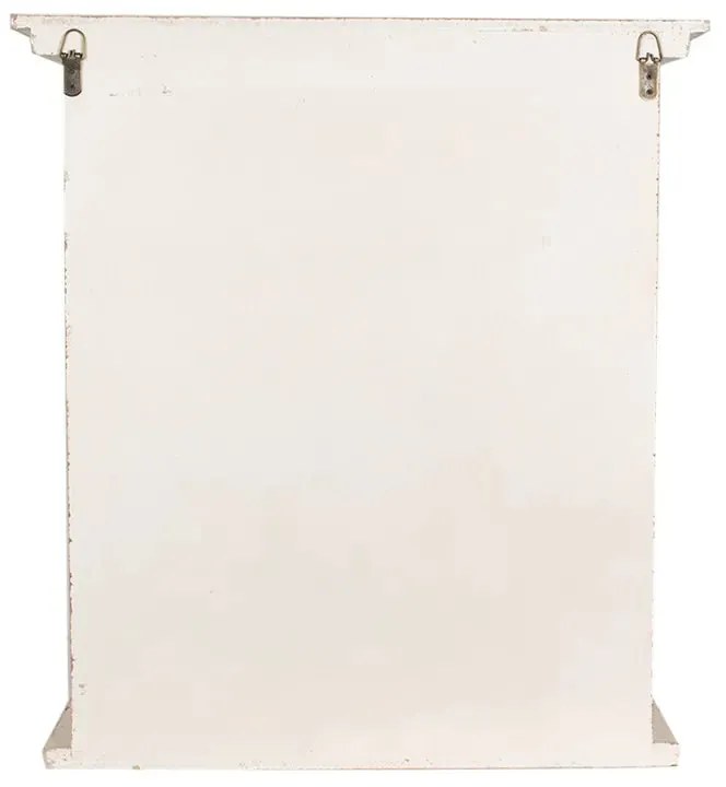 Antikolt fehér shabby chic konyhai fali polc 56 cm