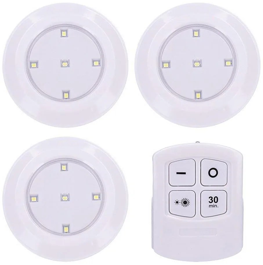 Solight WL906 - 3 darabos szett: dimmelhető LED világítótest távirányítóval LED/3xAAA