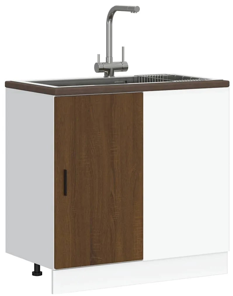 “Lyon” mosdó alapszekrény barna tölgy színű műfa