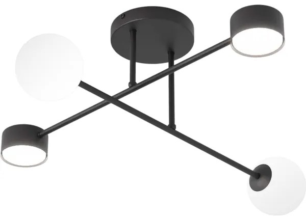 Felületre szerelhető csillár HOLON 2xG9/8W/230V + 2xGX53/12W fekete