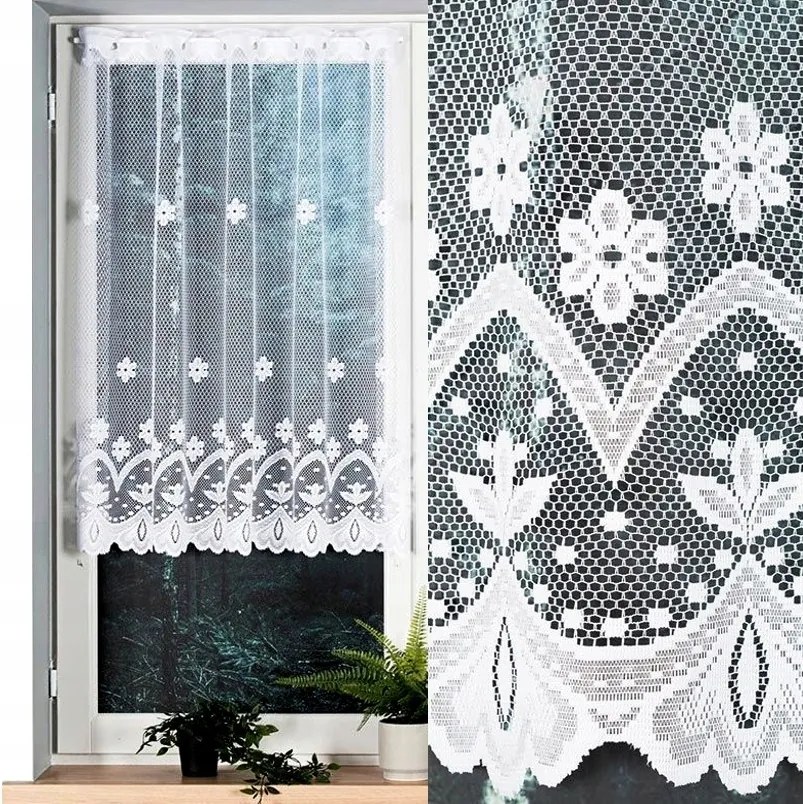 Florentin jacquard függöny mintás 4421 magasság 100cm, fehér színben (méterenként)