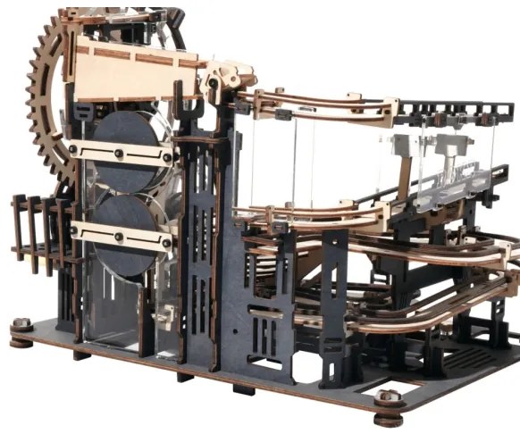 RoboTime - 3D Üveggolyó pálya puzzle Város akadályokkal