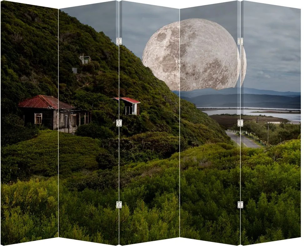 Paraván - Holdas táj (210x170 cm)