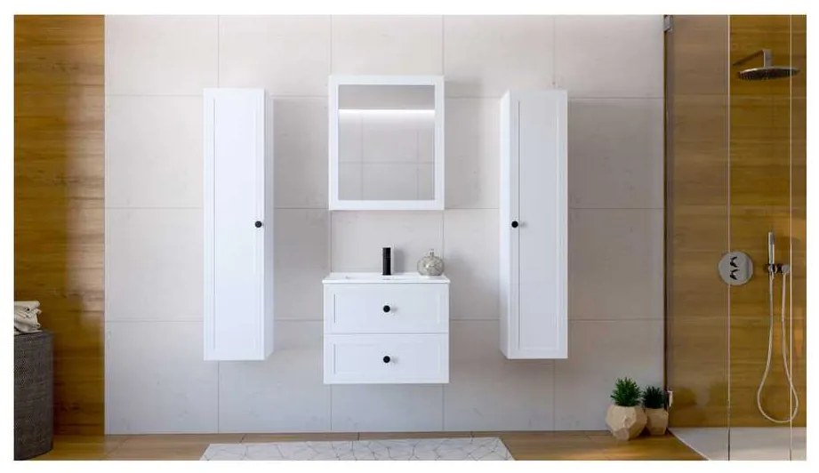 Bondi tükrös fali szekrény 60 cm, fehér