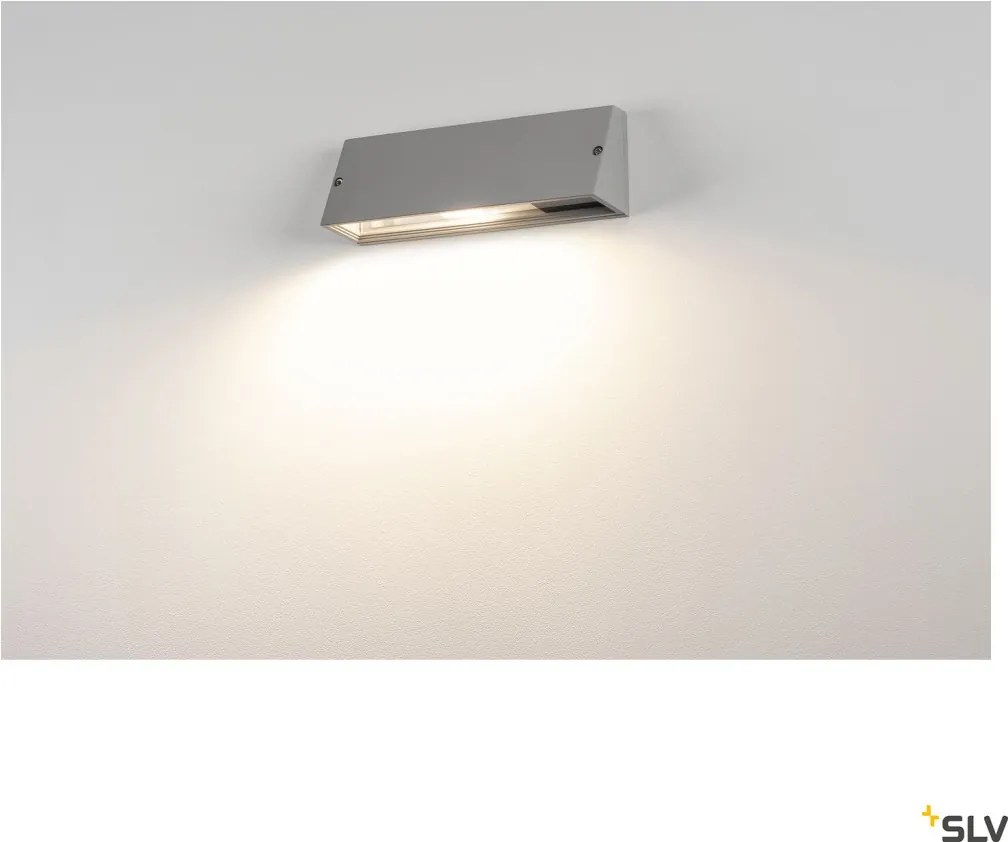 SLV 230034 PEMA Modern Kültéri Fali Lámpa Átlátszó, Szürke E27 IP65