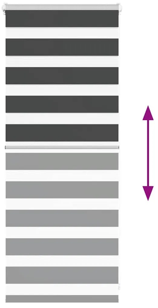 zebrafüggönnyel fekete szövetszélesség 60,9 cm poliészter