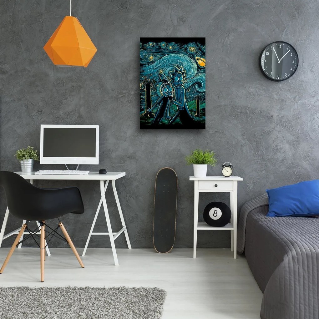 Gario Vászonkép Rick és Morty, csillagos éj - DDJVigo Méret: 40 x 60 cm