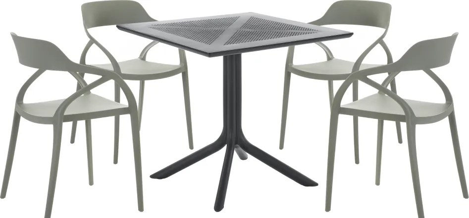 Rakásolható szék, szürke, ALFIO