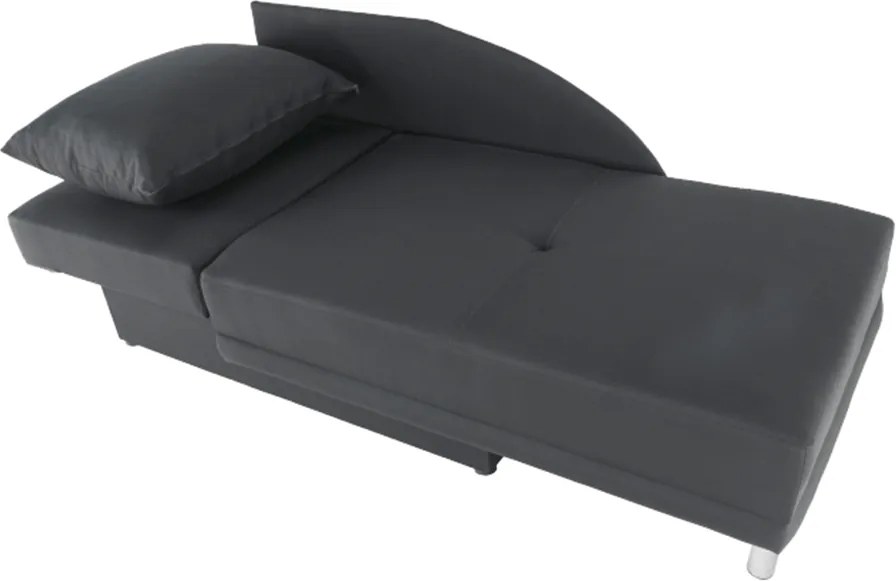 Kinyitható kanapé, szürke-fekete szövet, balos, LAUREL