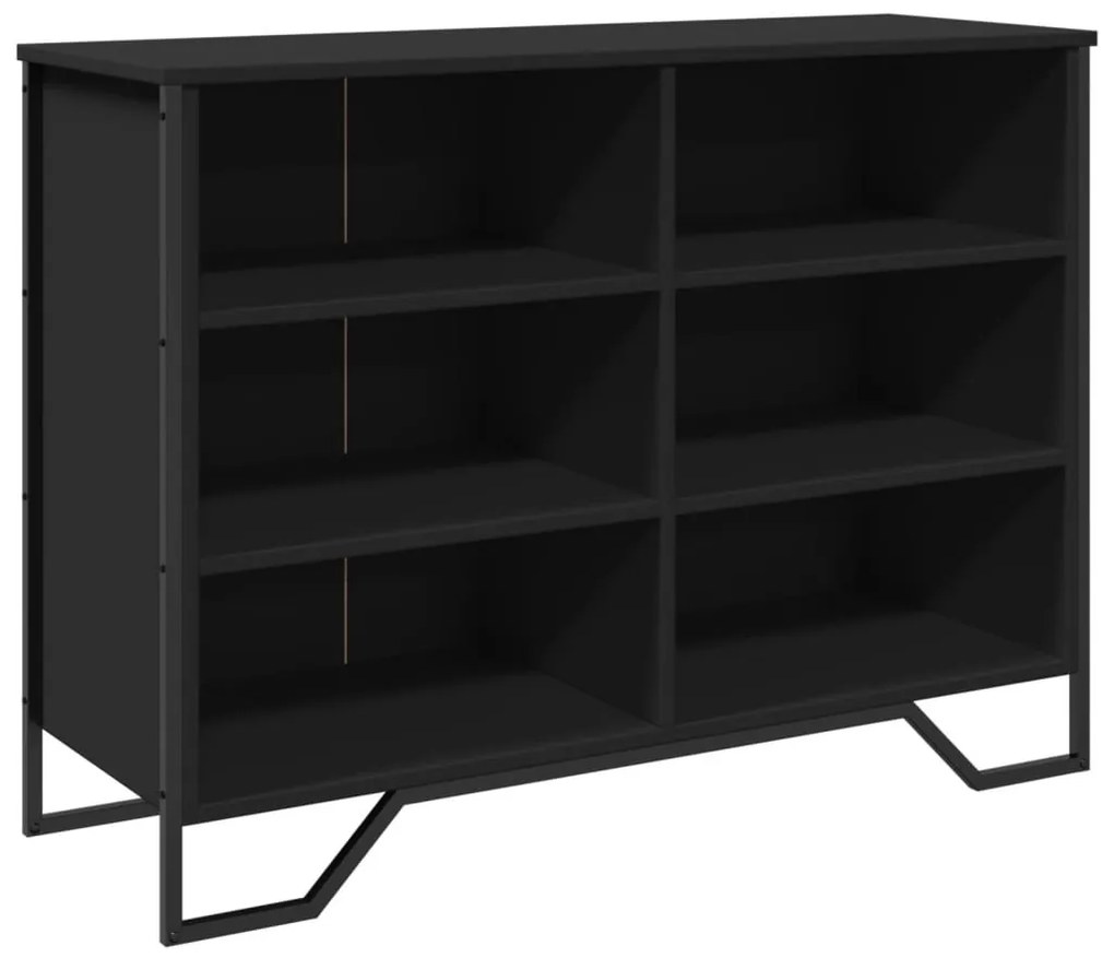 fekete szerelt fa tálalószekrény 101 x 35,5 x 74,5 cm