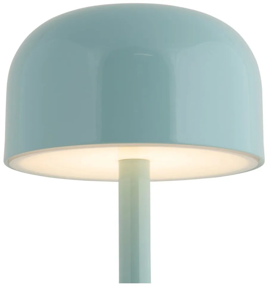 Világoskék LED asztali lámpa fém búrával (magasság 24,5 cm) James – Leitmotiv
