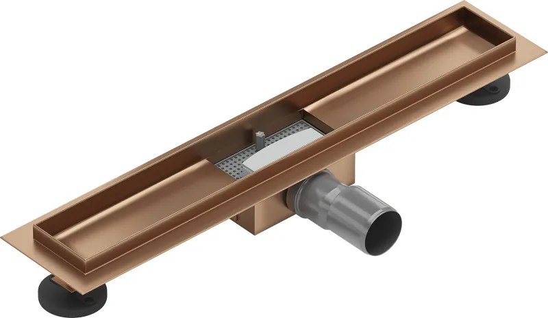 Mexen Flat 50 cm-es lineáris lefolyótest, kefélt réz - 1C15050