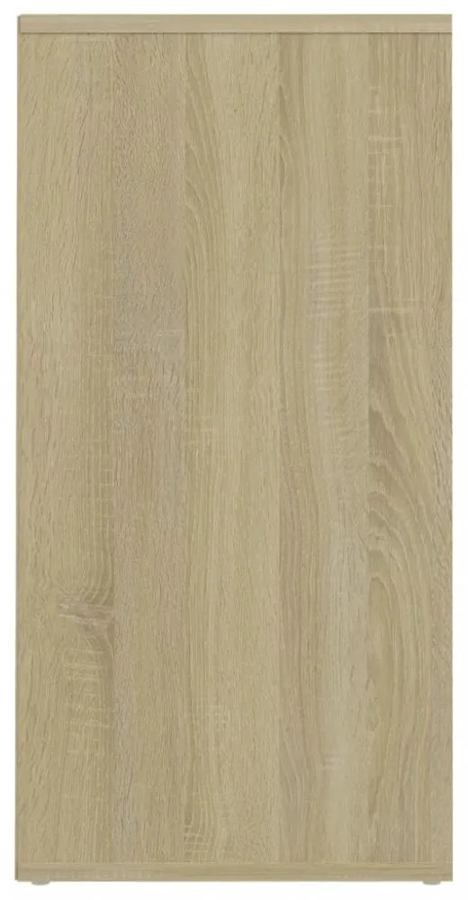 2 db sonoma tölgy színű szerelt fa cipősszekrény 31,5x35x70 cm