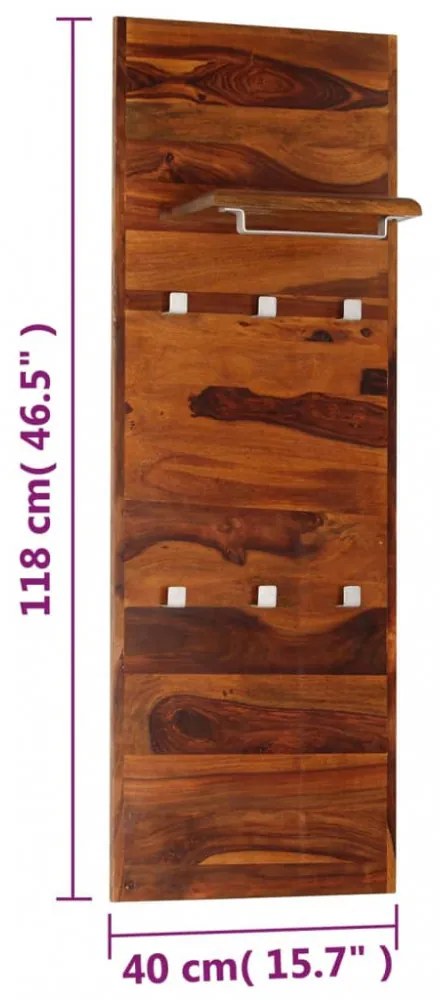 tömör kelet-indiai rózsafa fogas 118 x 40 cm
