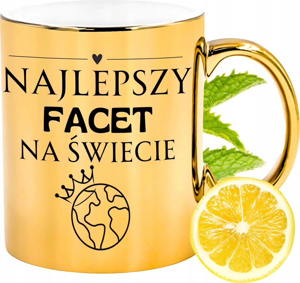 Arany Csillogó Bögre Legjobb Ajándék Férfi Nyomtatott Fotóval