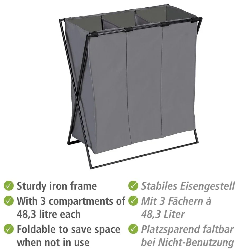 Textil szennyeskosár 145 l Trio – Wenko