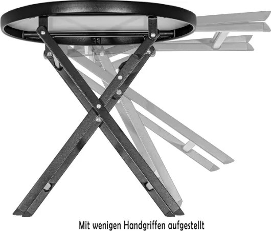 Üveglapú kisasztal szürke márvány Ø 45 cm