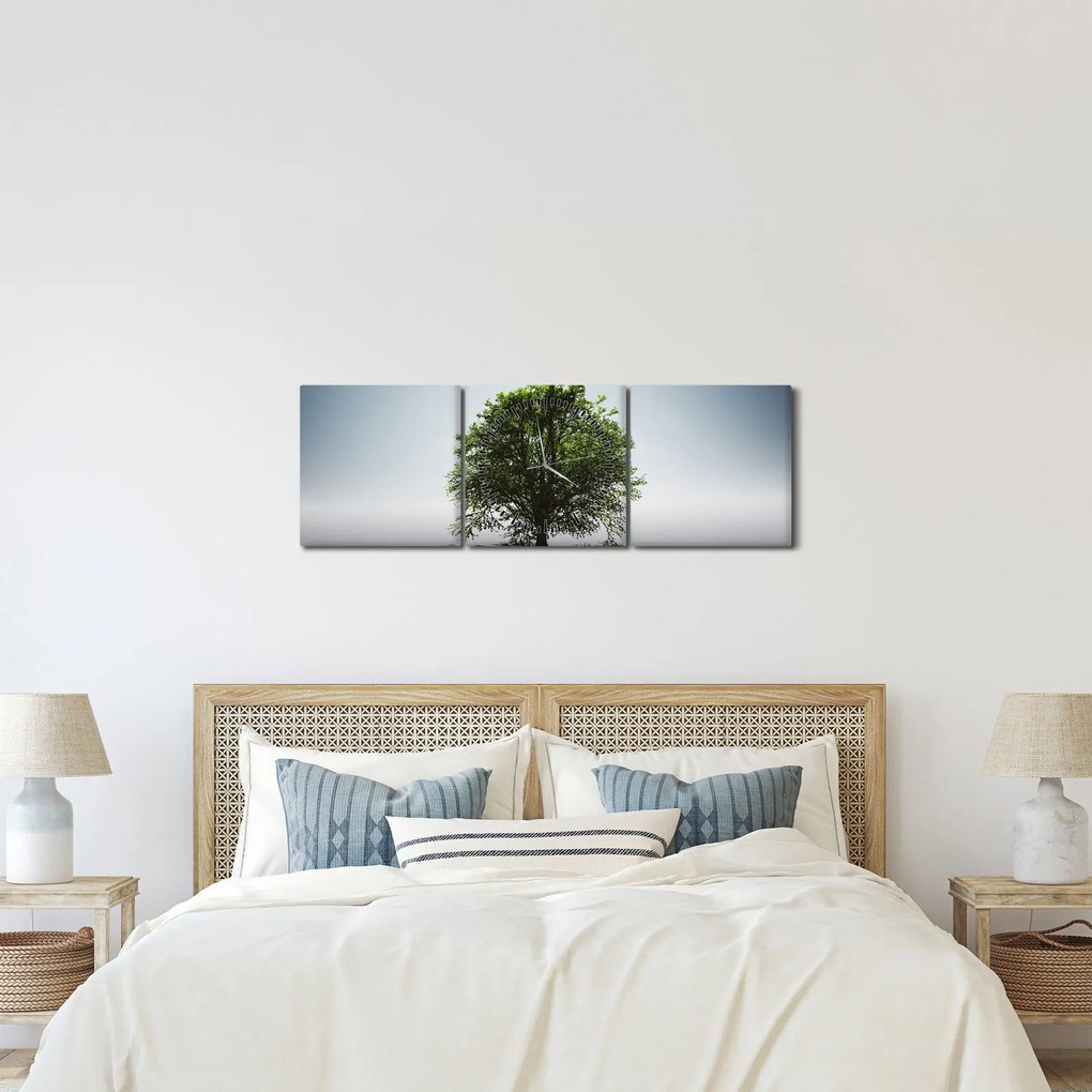 Kép - Magányos fa (órával) (90x30 cm)