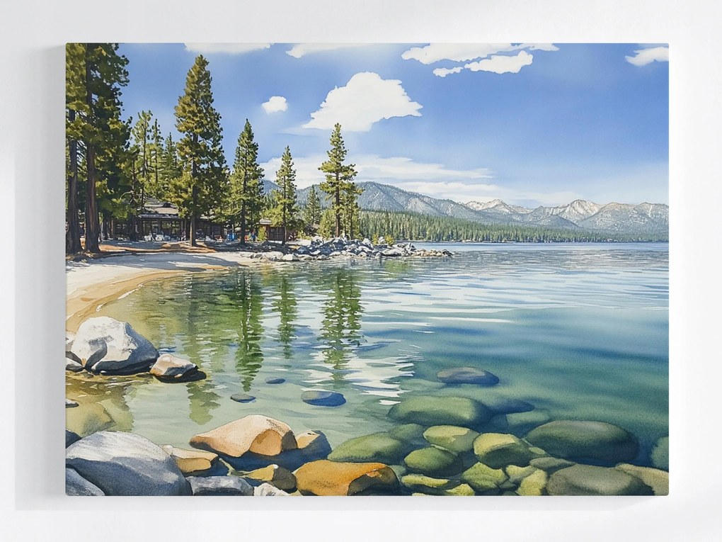Canvas Vászonkép Tájkép Hegyek Tó Tahoe Kalifornia Nevada 80x60