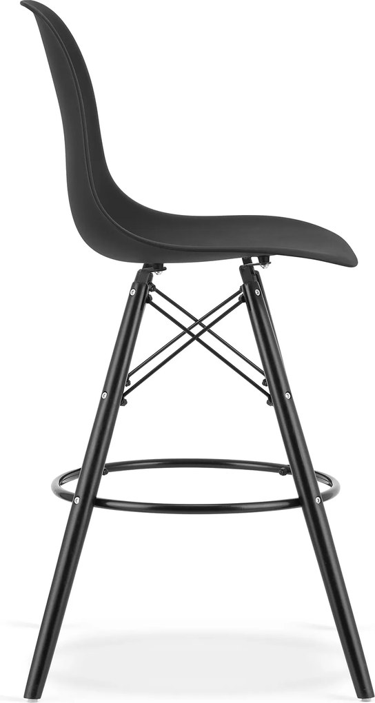 AKCIÓ Fekete bárszék CARBRY LAMAL fekete lábakkal II. osztály