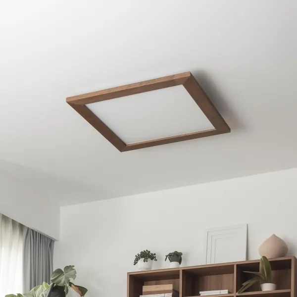 Brilagi -LED Mennyezeti lámpa SLIMFRAME WOOD LED/36W/230V 49,5x49,5 cm sötét barna