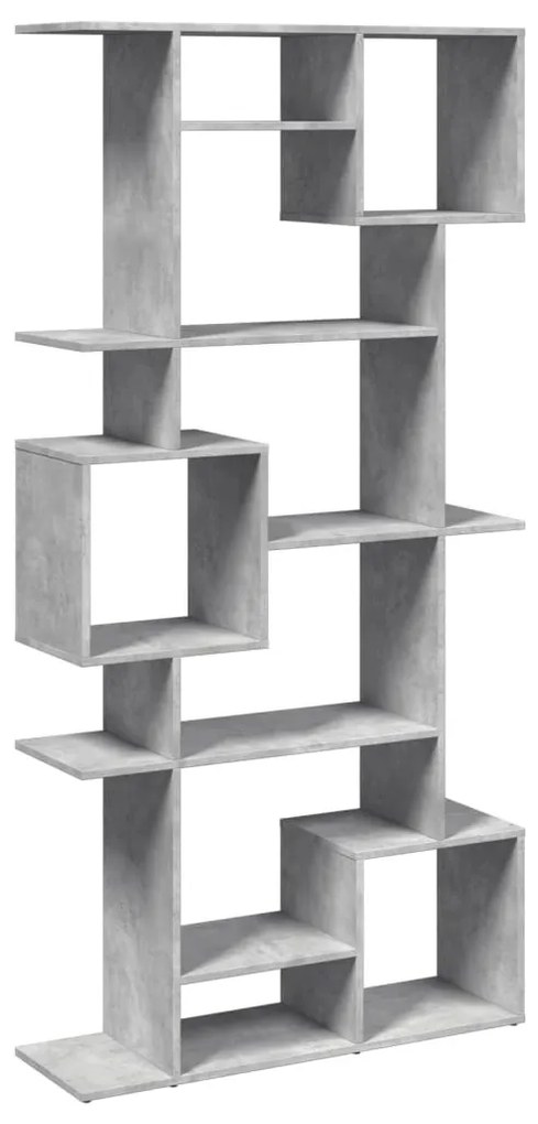 betonszürke szerelt fa könyvszekrény 92 x 29 x 188 cm
