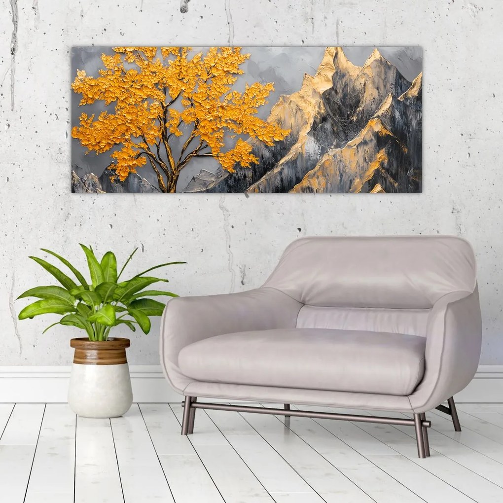 Kép – Arany fa a hegyekben (120x50 cm)