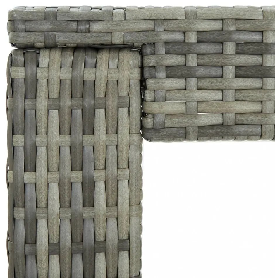 szürke polyrattan kerti bárasztal 60,5 x 60,5 x 110,5 cm