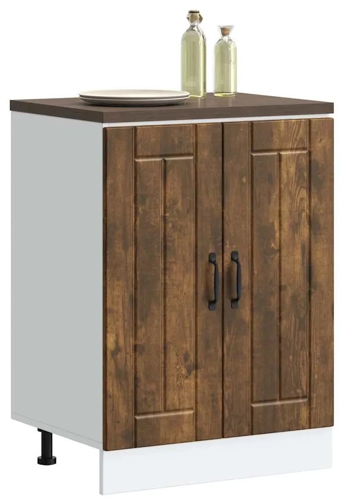 vidaXL mosdóaljzatos szekrény Lucca füstölt tölgy fűrészáru műfa